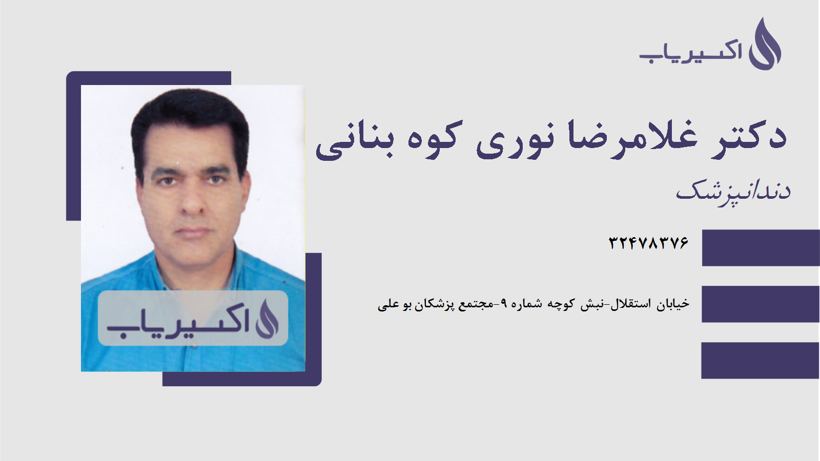 مطب دکتر غلامرضا نوری کوه بنانی